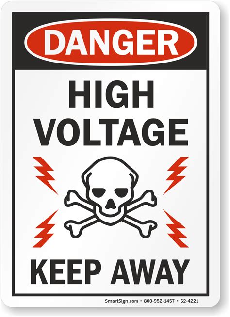 Danger High Voltage Sign Printable